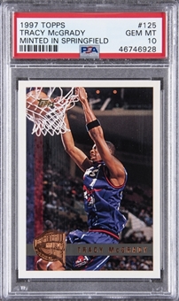 1997-98 Topps Minted In Springfield #125 Tracy McGrady Rookie Card - PSA GEM MT 10